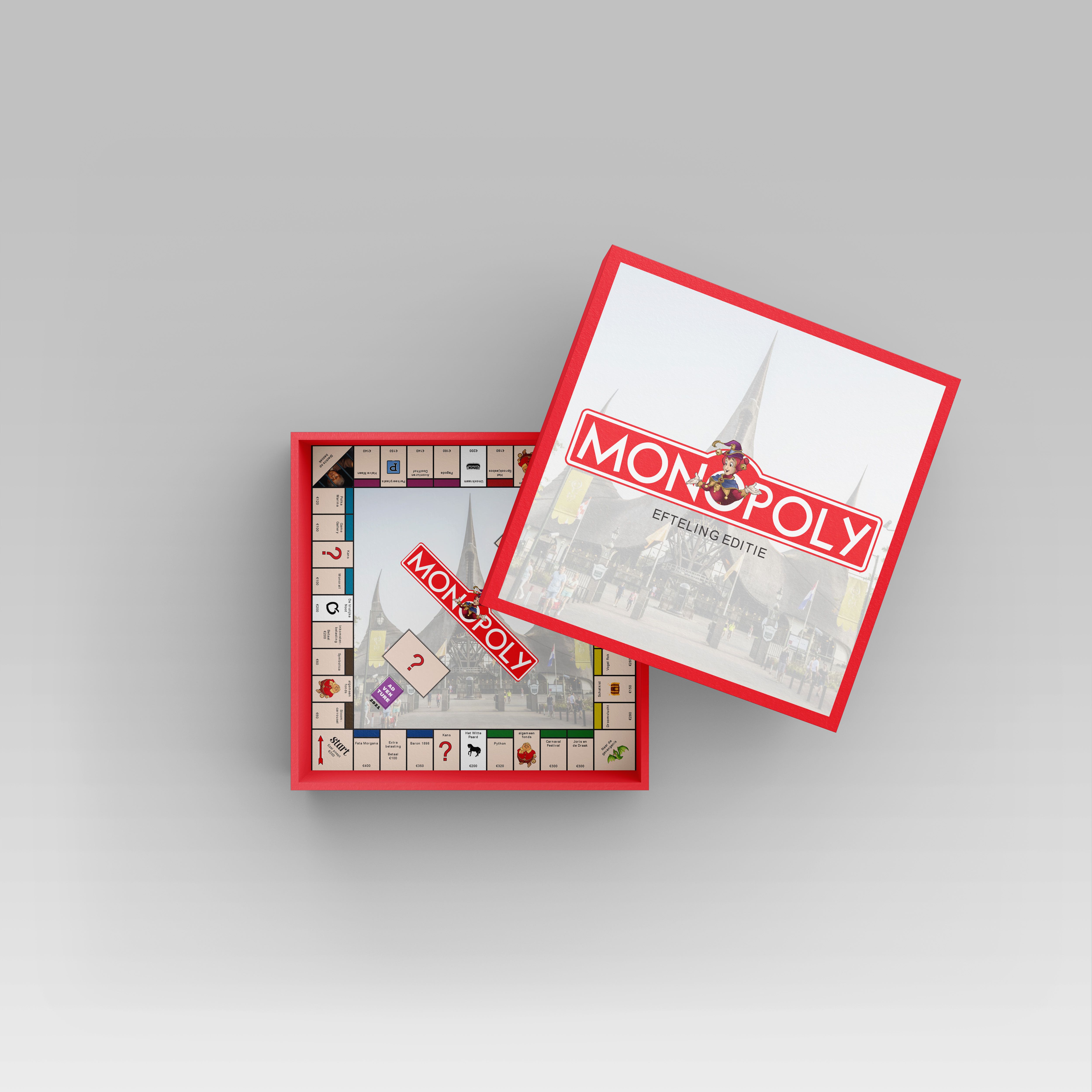 Monopoly Efteling inclusief geld en algemene fonds- en kanskaarten - Schoolopdracht