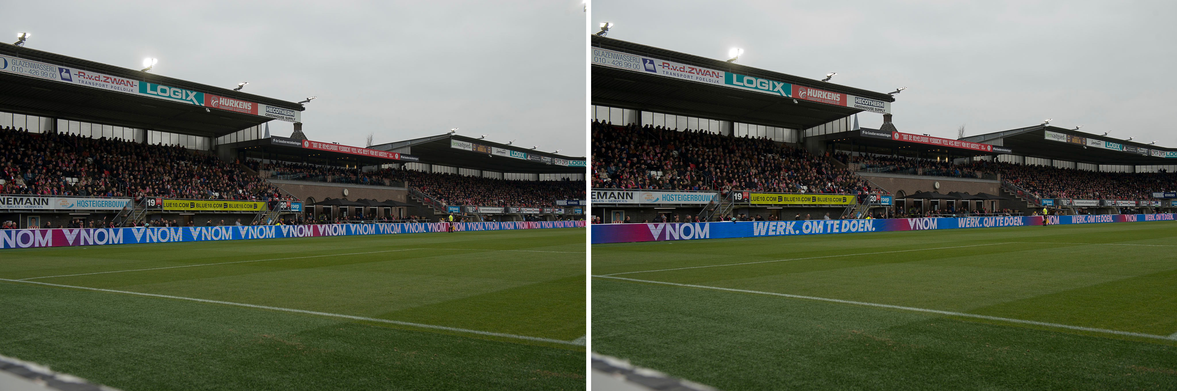 Led boarding voor Sparta stadion Het Kasteel - VNOM